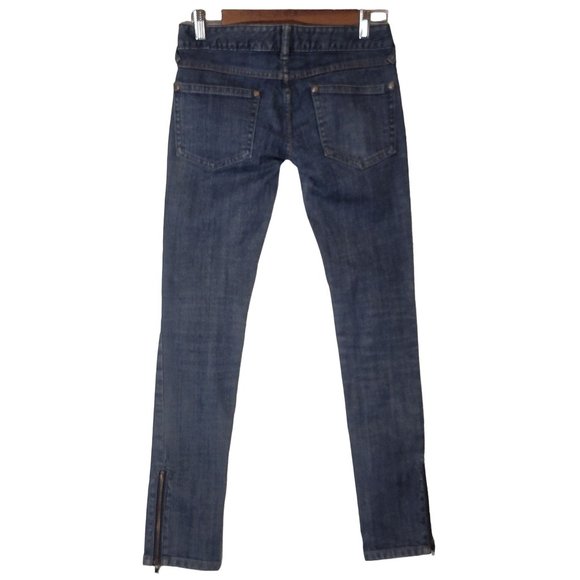 Free‎ People Skinny Fit Denim Blue Jeans Waist Size 25 - Picture 3 of 6